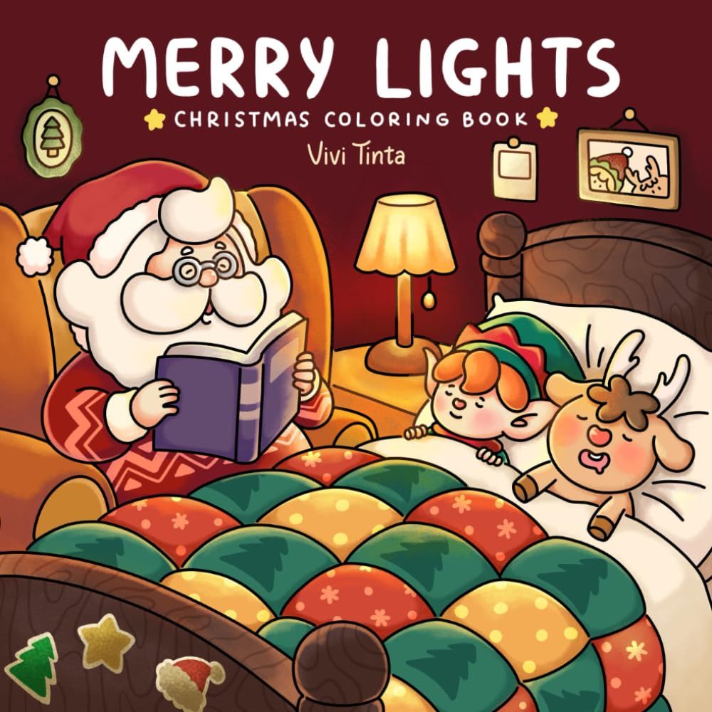 Merry Lights 36 Desenhos de Natal para colorir FOLHAS SOLTAS+Acetato NÃO VAI ENCADERNADO