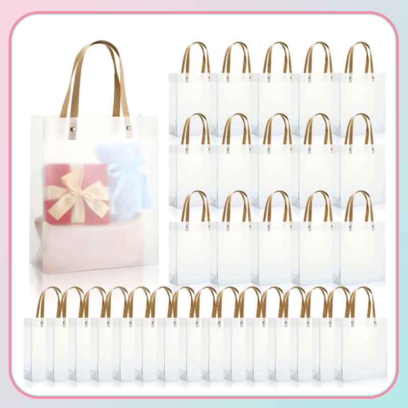 Sacolas de Plástico Transparente Fosco para presentes decoração lembrancinha em Oferta na Shopee