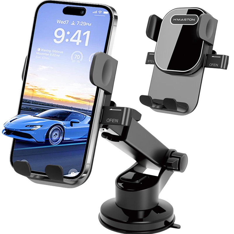 Suporte Veicular Celular Ventosa Trava Automática Celular Gps Carro em Oferta na Shopee