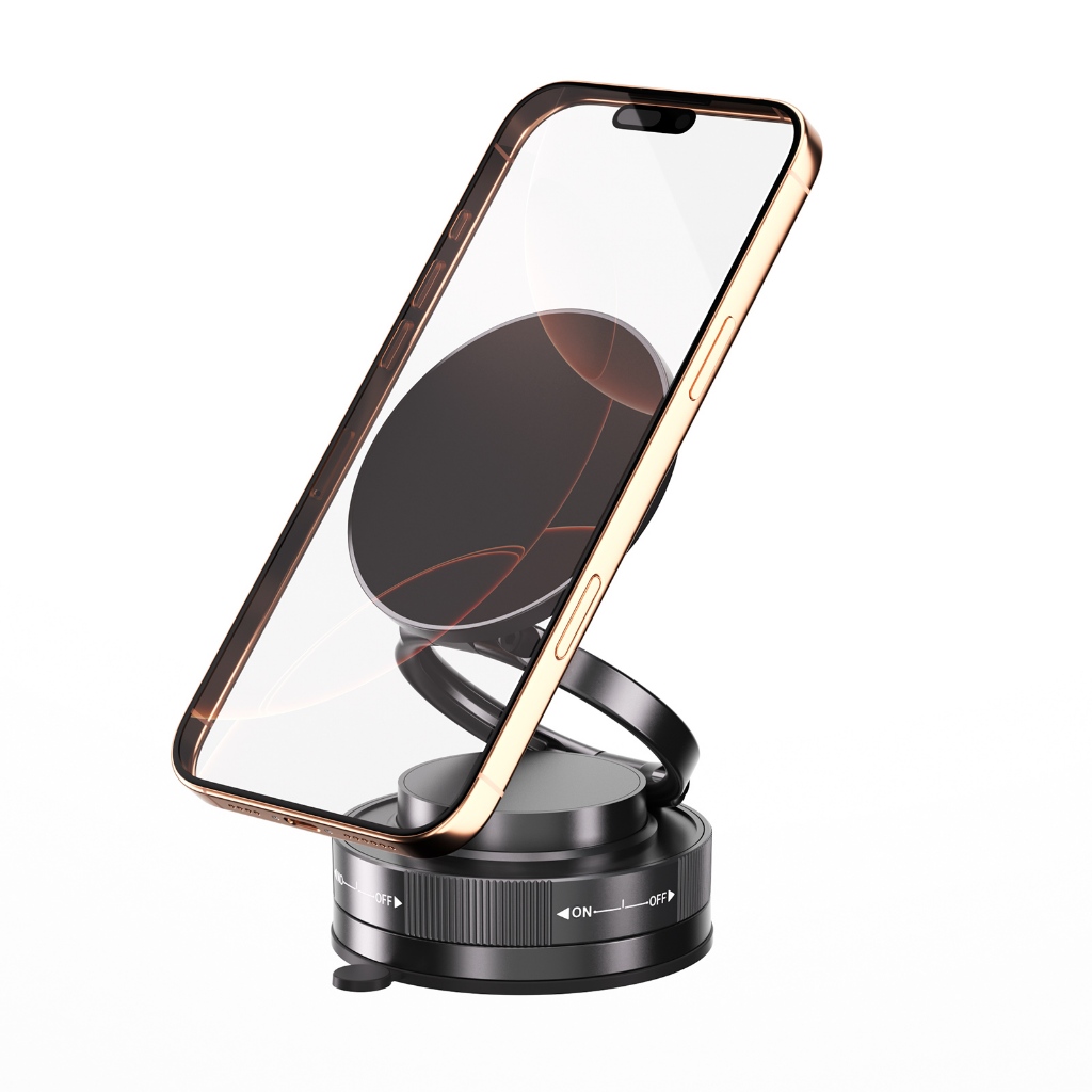 Suporte Magnético de Ventosa para Celular 360 Graus Rotativo Dobrável Portátil para Carro e Mesa