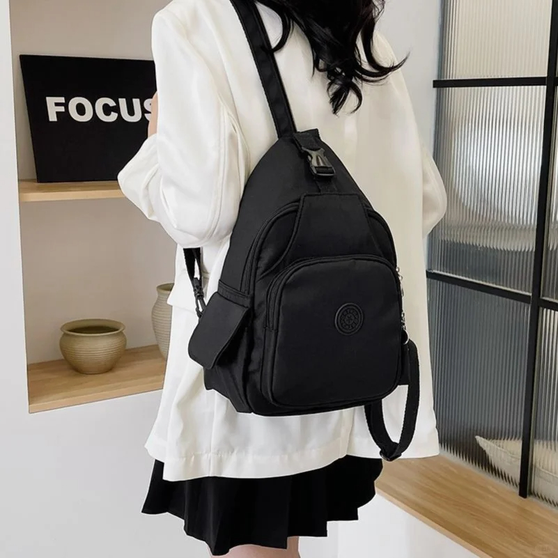 Bolsa Mochila Transversal Unissex 3 em 1 Peito Ombro e Costas Multi Bolsos Antifurto com Alça Ajustável em Oferta na Shopee