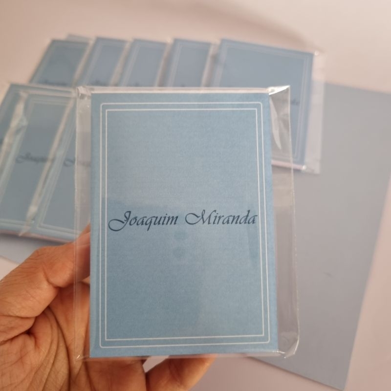 kit Lembrancinha Maternidade Nome Neutro Azul Bloquinhos Personalizados