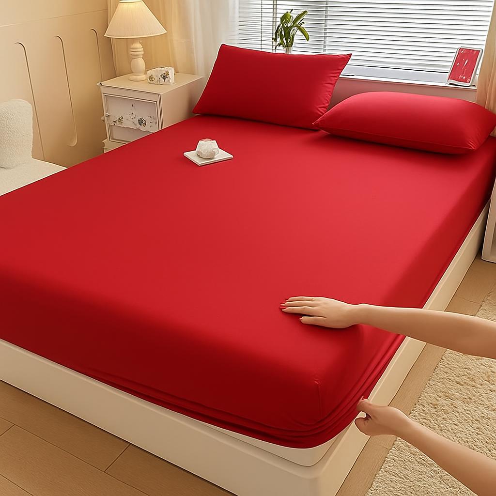 Jogo De Lençol 400 Fios Com Elástico Tecido Liso Apronta Entrega Luxo