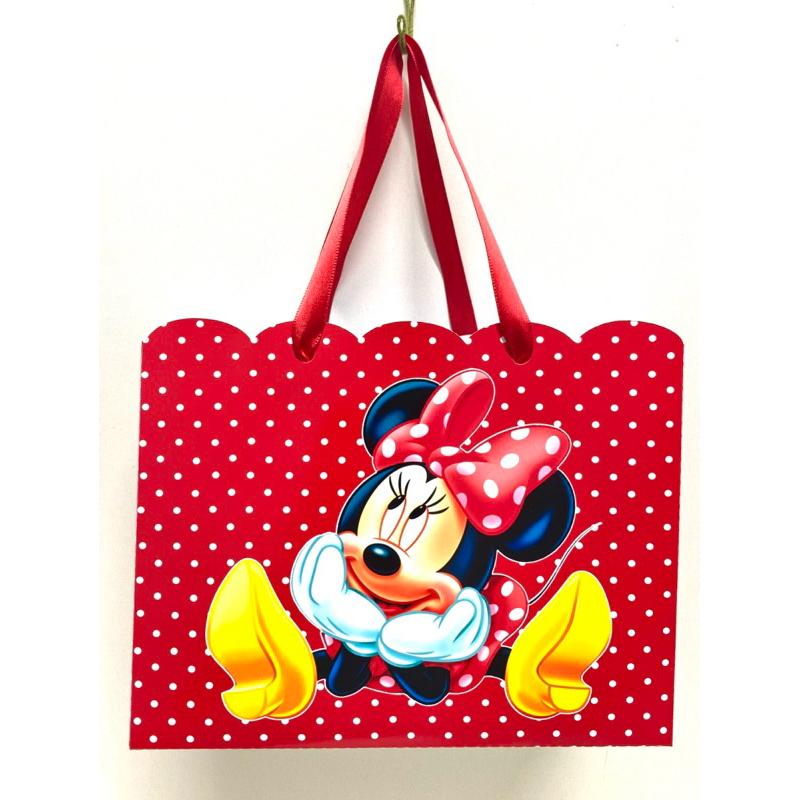 10 Sacolinhas Surpresa  Minnie Vermelha Personalizadas Lembrancinha de Aniversário Festa Infantil