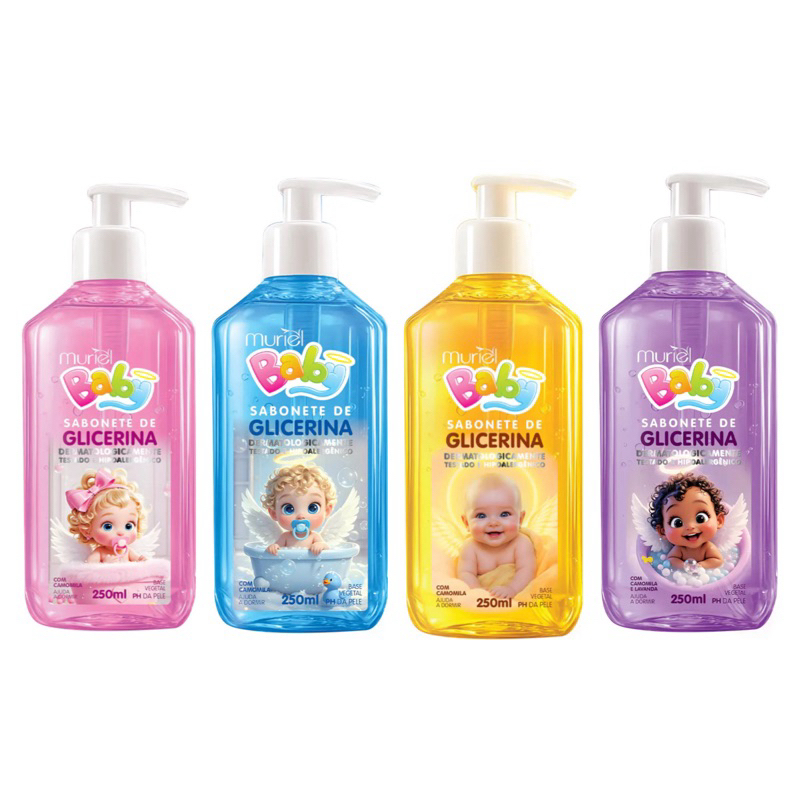 Kit Sabonete Infantil Glicerinado Muriel Baby  250ml