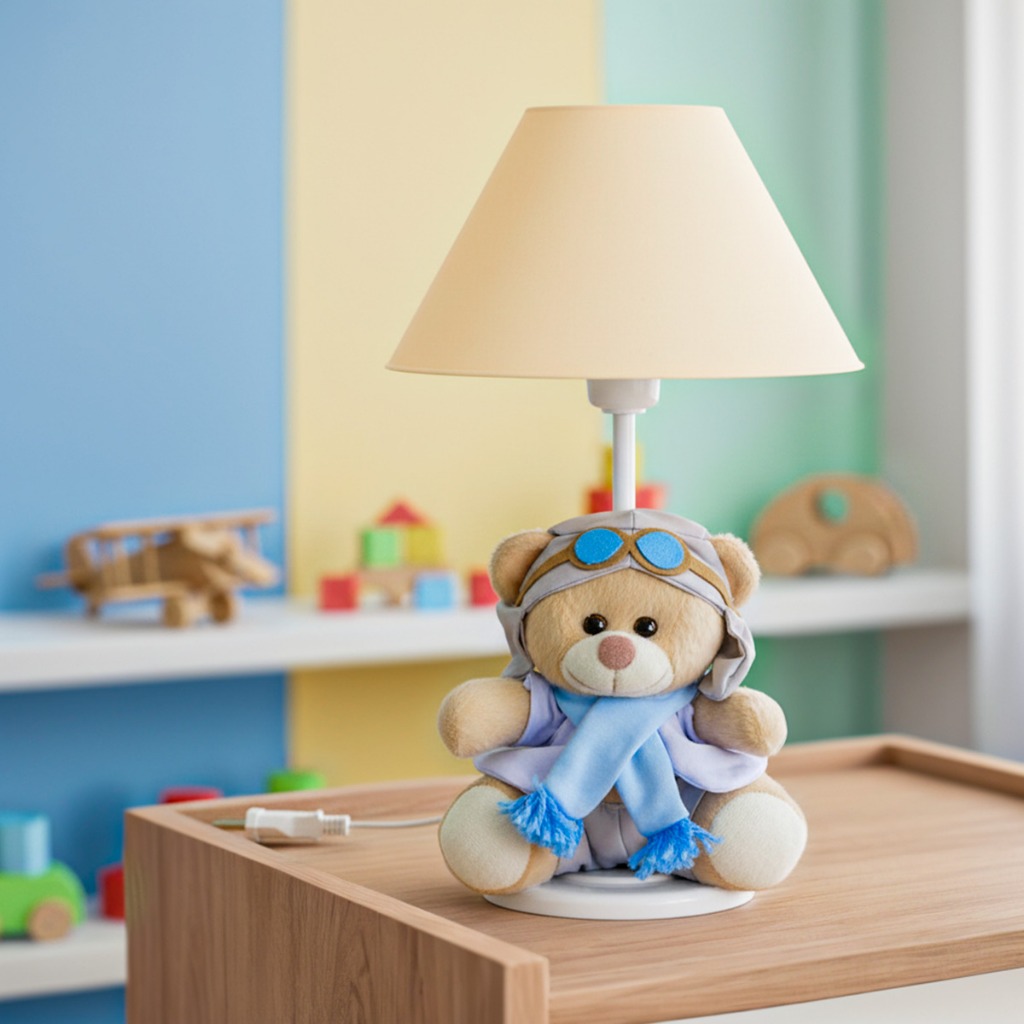 Luminária para Quarto Abajur Ursinho Aviador Decoração Quarto Infantil em Oferta na Shopee