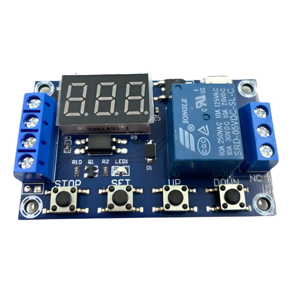 Relé Temporizador Digital Ajustável Timer PROJETOS-CHOCADEIRA