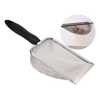 Pazinha Coletora De Areia Higiênica Gato Peneira Aço Inox em Oferta na Shopee