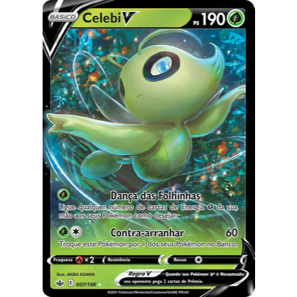 Pokémons Lendários V/EX/Foil - Celebi / Entei / Shaymin / Victini - Pokémon TCG ORIGINAL COPAG