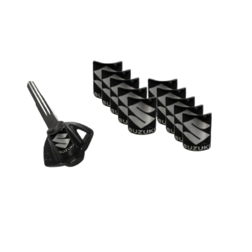 ADESIVO QUADRADO SUZUKI ALUMINIO- ADESIVO PARA CHAVE DE MOTO E CARCAÇA SUZUKI- ADESIVO METALIZADO - 10X15mm
