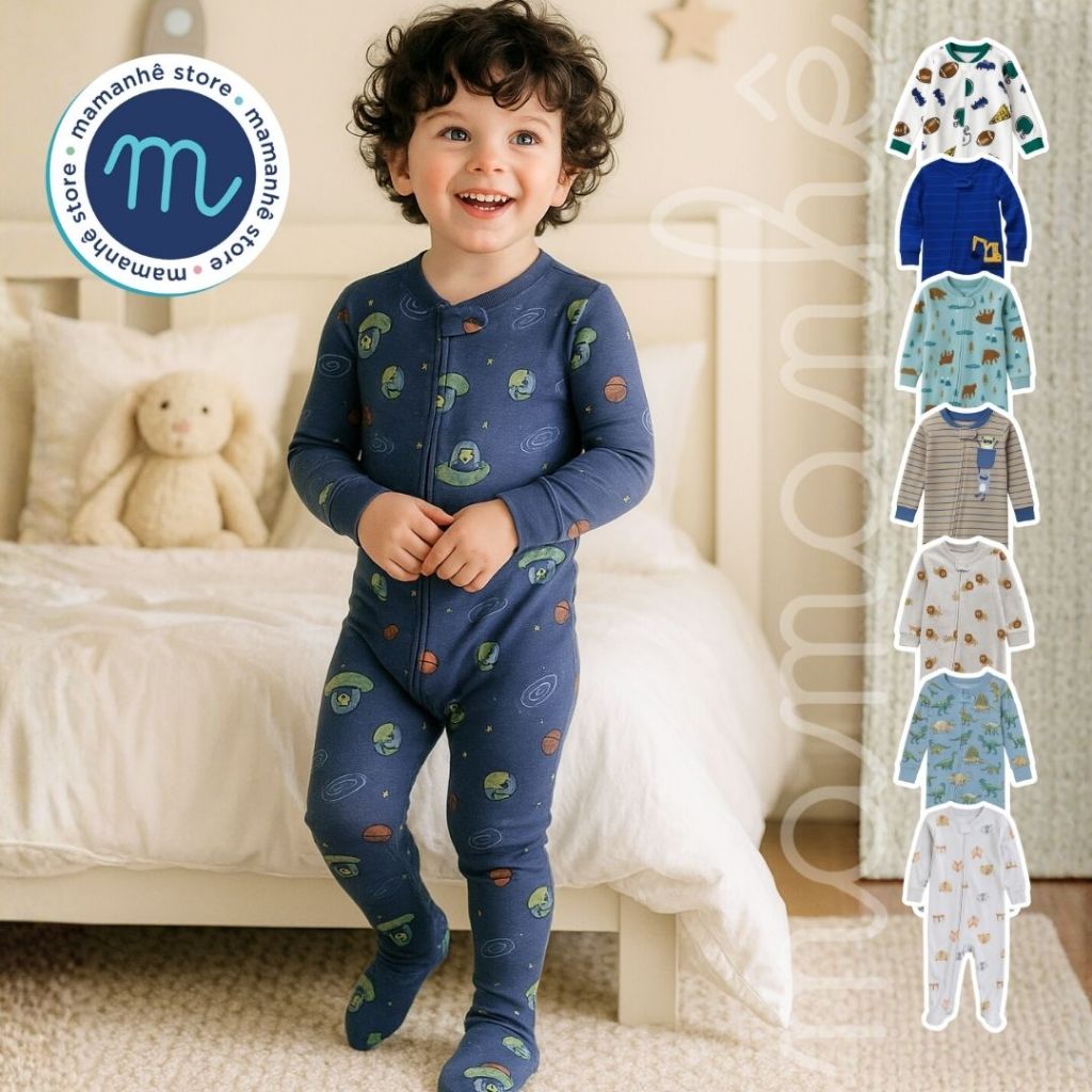 Macacão Pijama Infantil Original Bebe Menino Vários Modelos