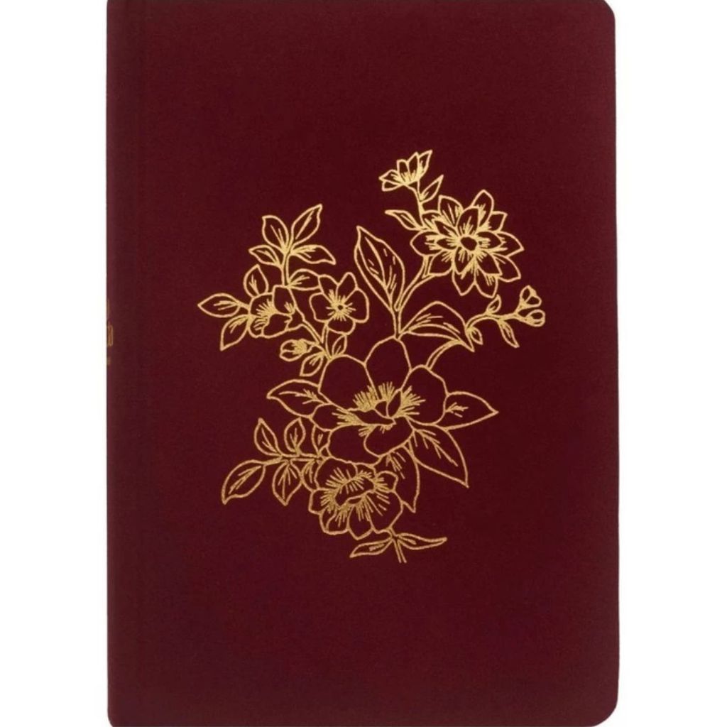 Bíblia Sagrada NVI | Bible Journaling | Com espaço para anotações | Leitura Perfeita | Falei com Amor |Capa Tecido Vinho em Oferta na Shopee