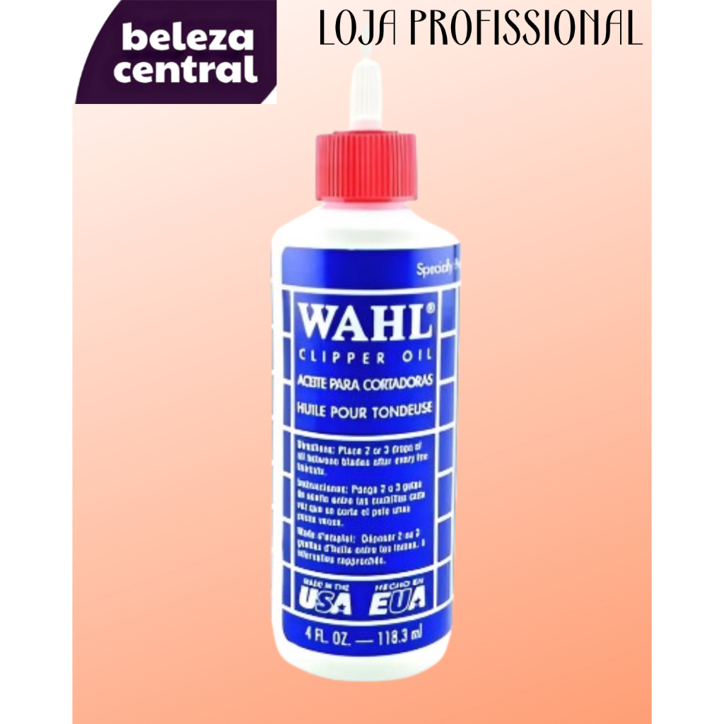 Óleo Protetor para Máquinas de Corte 118ml Wahl - Mantenha seu Patrimônio Sempre Novo e Afiado - Reduz Danos