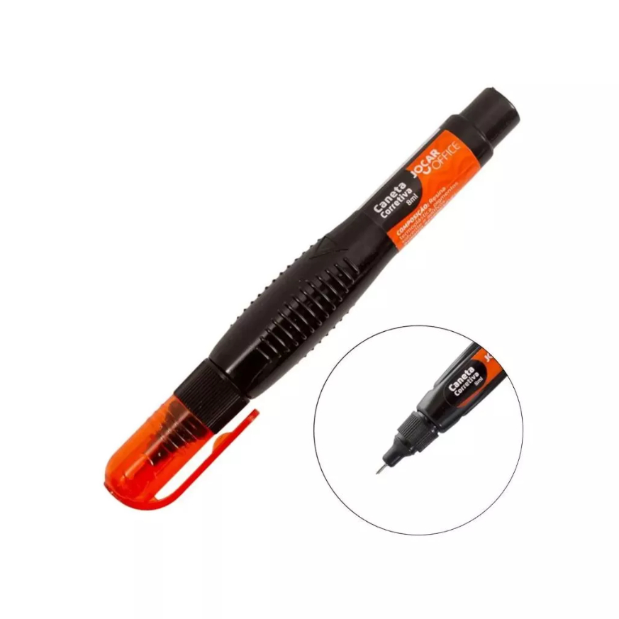 Caneta Corretiva 8ml Jogar Office (Kit 3 4 Unidades) - Leonora | Corretivo Líquido