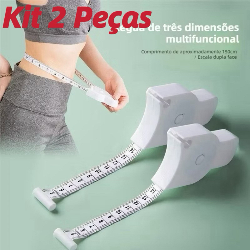 Kit 2 Fita Métrica Telescópica  Medidor 150cm em Oferta na Shopee
