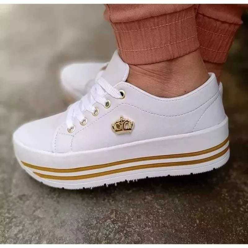 Tenis Femenino Plataforma Lançamento Coroa Promoçao Envio Imediato em Oferta na Shopee