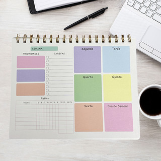 Planner - Planejamento Semanal Organização Caderno Para Anotações