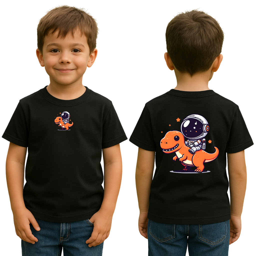 Camiseta Dinossauro Infantil Masculina Meninos Boys T-Rex Camisa Alta Qualidade Premium Confortável!