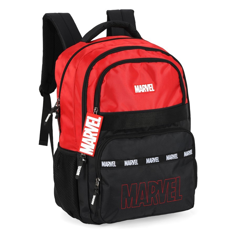 Mochila Marvel Luxcel – Escolar Juvenil Vermelha e Preta