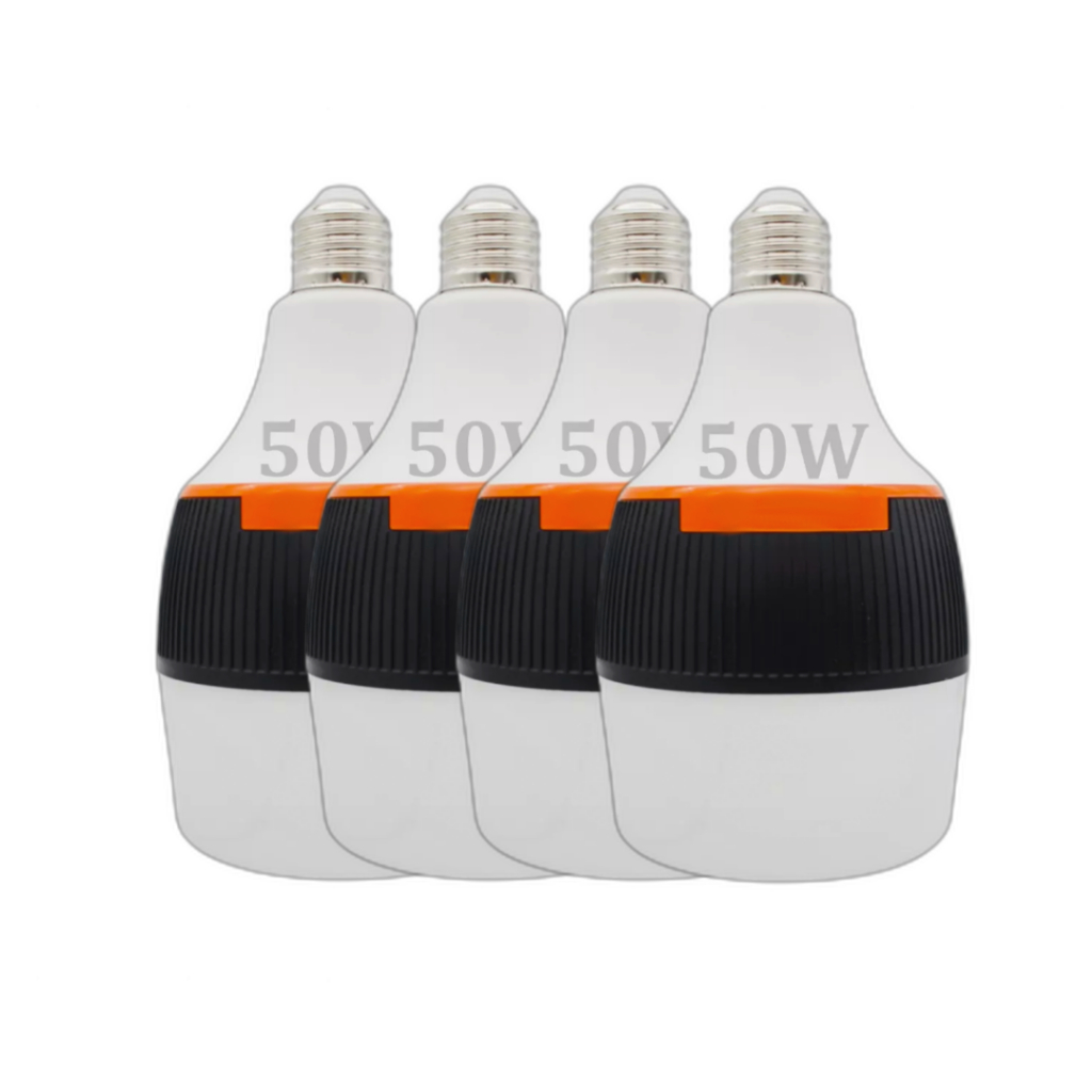 KIT C/4 Lâmpada De Emergência Led Recarregável Inteligente Bivolt