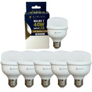 Kit 5 Lâmpadas Led 40W Bulbo 6500k Branco Frio(LUZ BRANCA) E27 Bivolt Inmetro Econômica - Luminarte em Oferta na Shopee