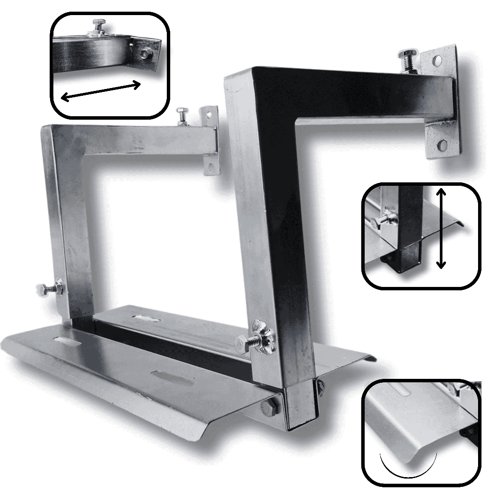 SUPORTE AÉREO GALVANIZADO PARA MOTOR DE PORTÃO DESLIZANTE UNIVERSAL PPA GAREN ROSSI REFORÇADO