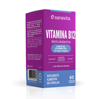 Vitamina B12 Sanavita Cápsulas Sem Sabor em Oferta na Shopee