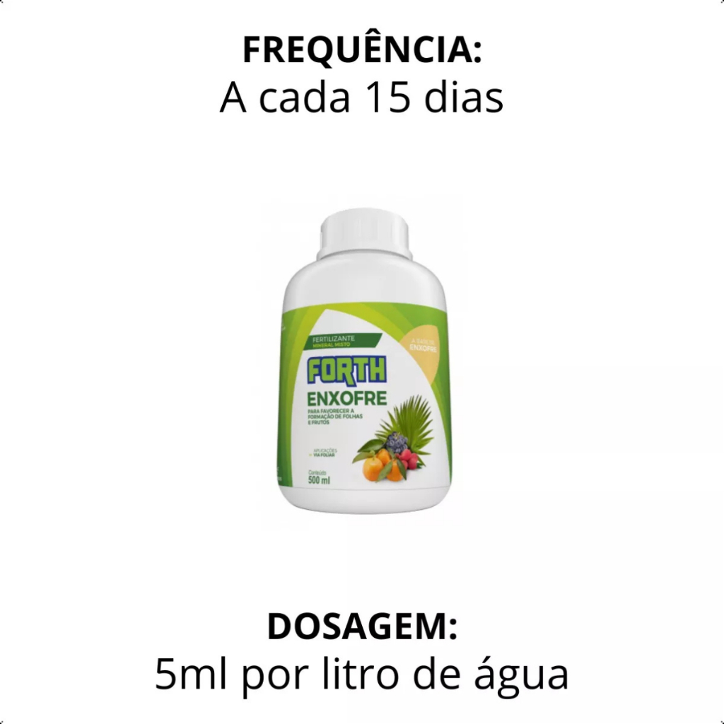 Fertilizante Adubo Forth Jardim Enxofre 500ml Concentrado Crescimento Manutenção Frutificação
