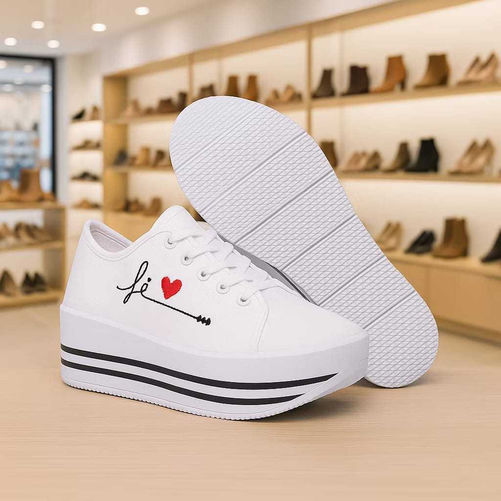 Tenis Feminino plataforma adulto Leve Confortavel Promoçao
