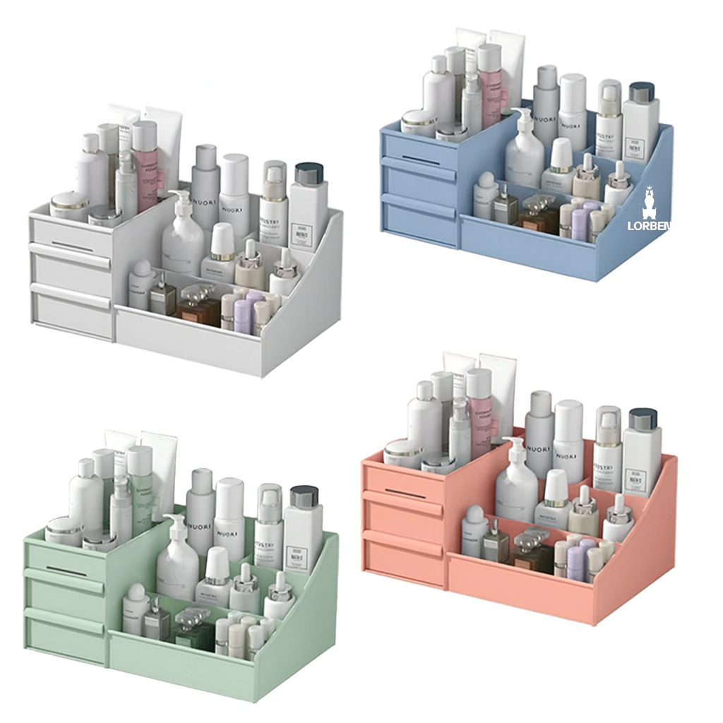 Organizador de Mesa Multiuso com Gaveta Lorben Porta Treco para Escritório Caneta Cosméticos