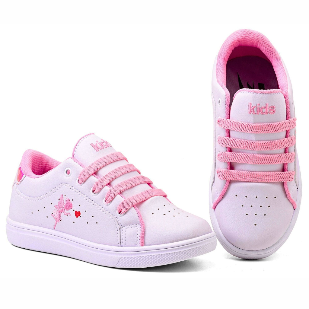Tênis Infantil Menina Casual Escolar Fadinha Confortável Leve Macio Feminino Moda Princesa 3F Kids em Oferta na Shopee