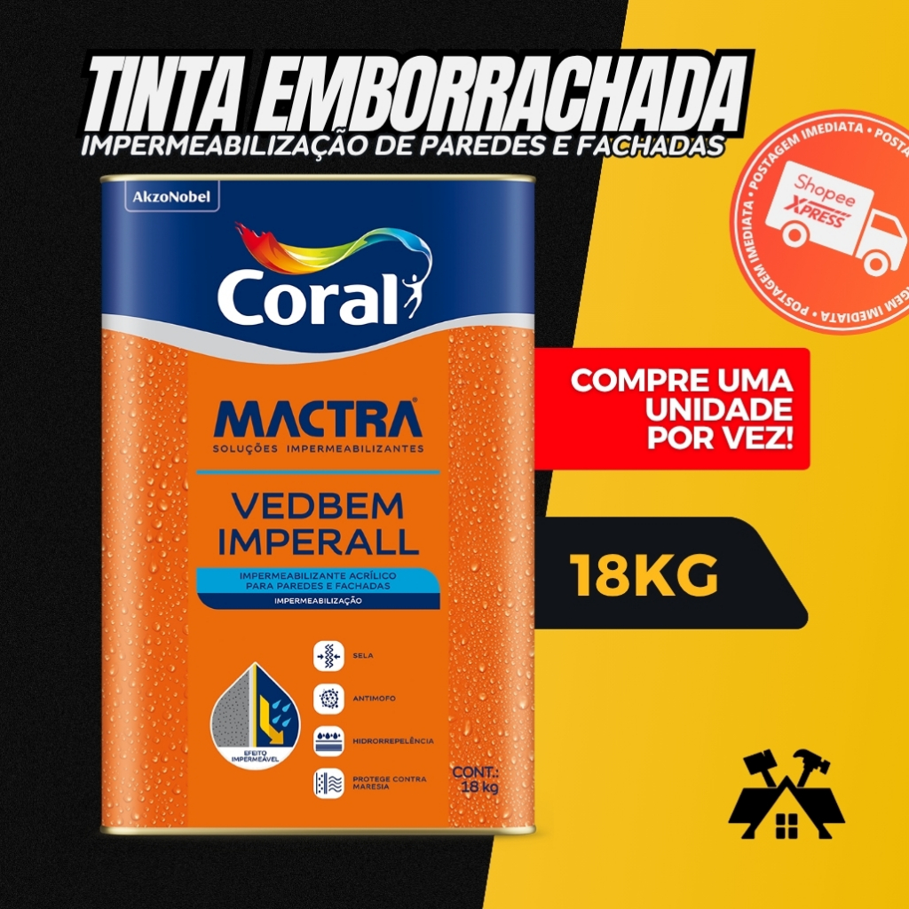 TINTA EMBORRACHADA FLEXÍVEL BRANCA – CORAL IMPERALL PREMIUM 10 EM 1 18L