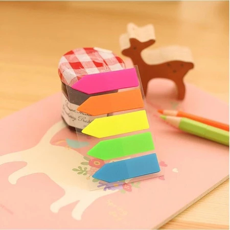 500 Folhas Marcador de Página Plástico 5 cores Fluorescentes Adesivo em Oferta na Shopee