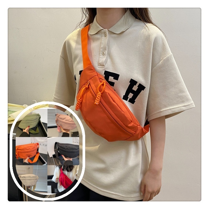 Unissex Trendy Crossbody Bolsa Pacote De Cintura De Grande Capacidade Para Esportes E Casuais em Oferta na Shopee