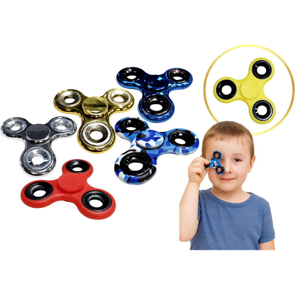 Kit 2 Spinner De Metal Fidget Hand Anti Stresse Brinde Festa