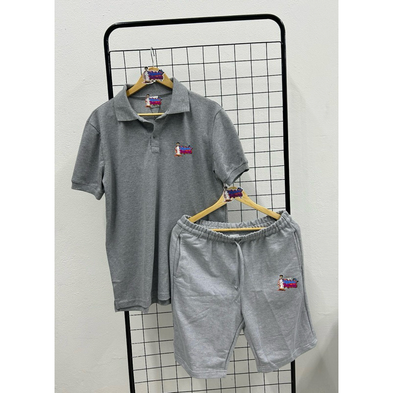 conjunto calor Club Cinza polo + Short