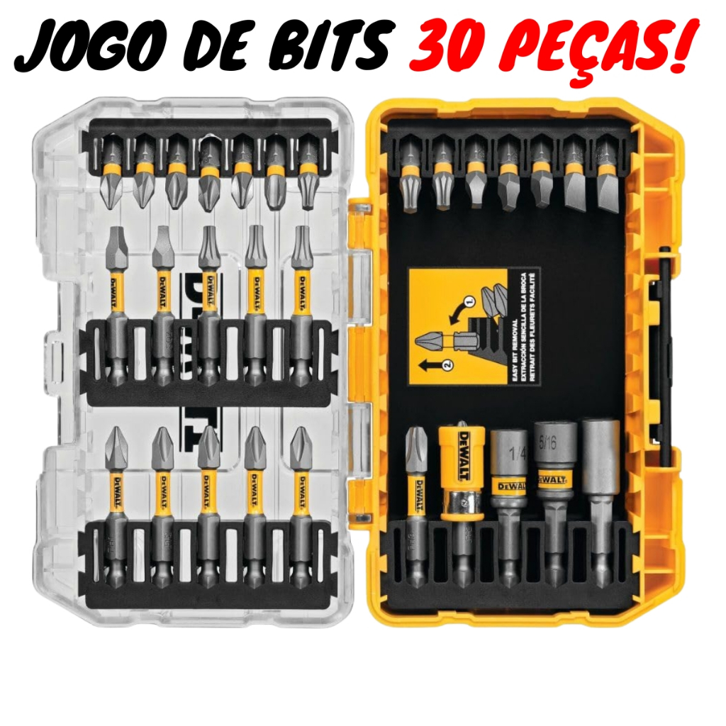 Jogo de Bits Ph2 Maxfit Ultra 30 Peças (DWAUMF30SET) Original Dewalt