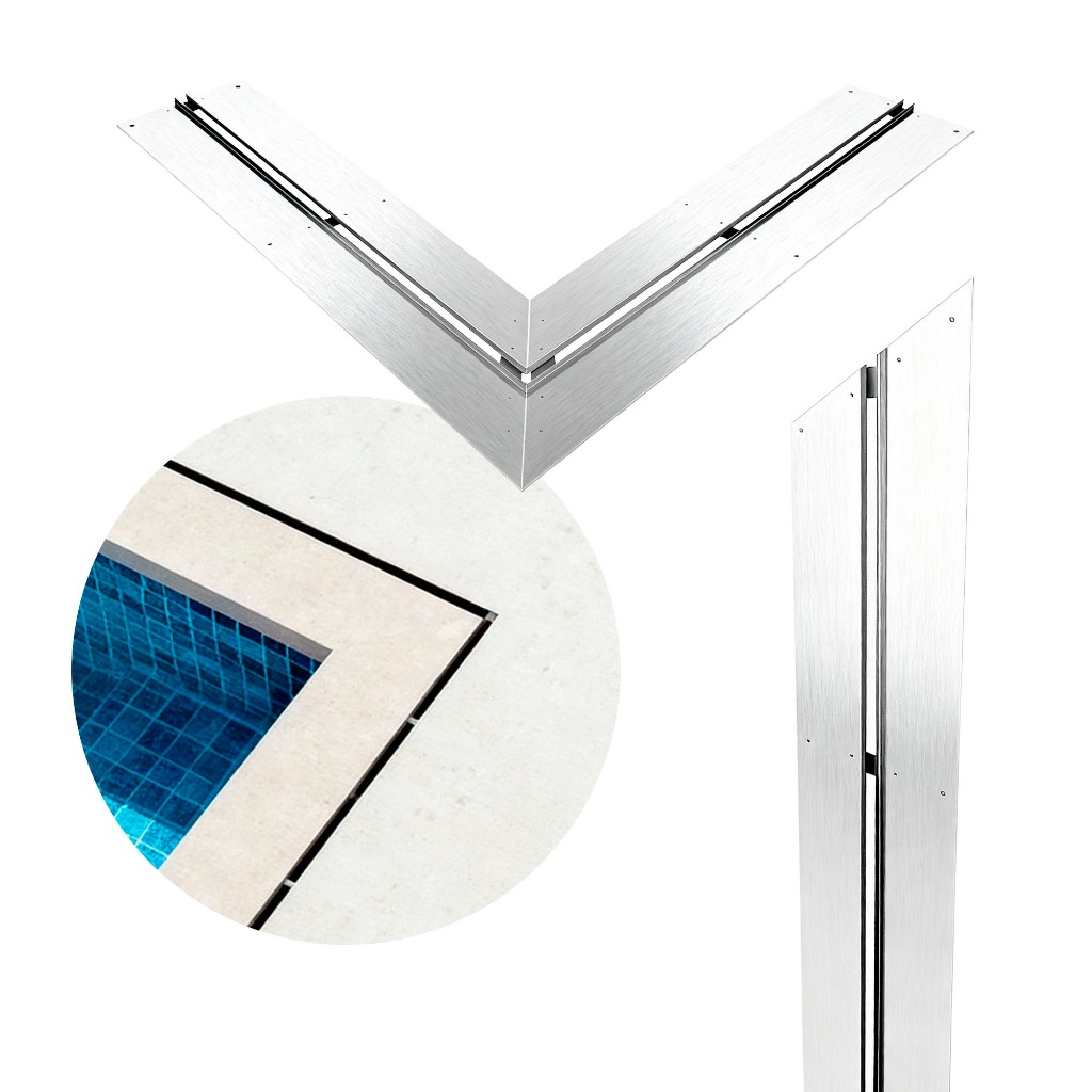 Ralo Para Borda de Piscina Canto Cantoneira Em Aço Inox 50X12 em Oferta na Shopee
