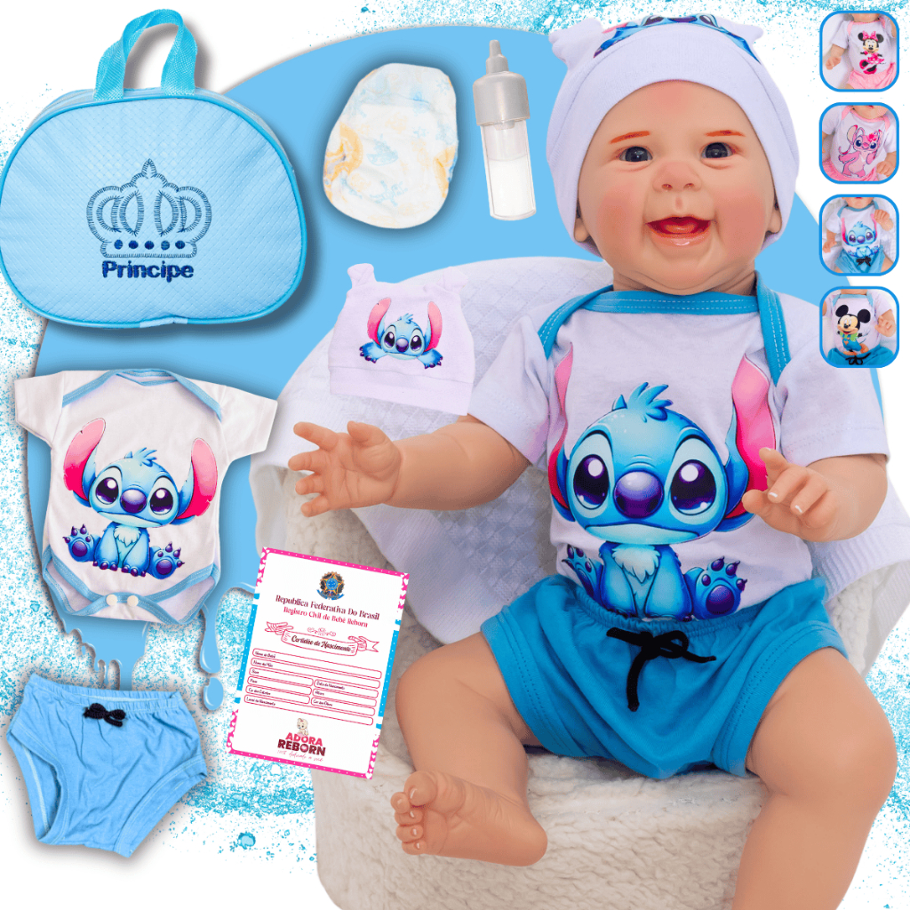 Bebê Reborn Menino boneco Original Realista de Silicone Com Bolsa Maternidade