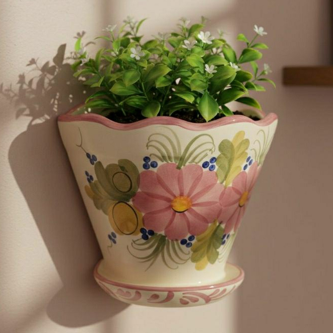 Vaso De Parede Louça Cerâmica Decoração Jardim Casa Promoção mais vendido Cachepot