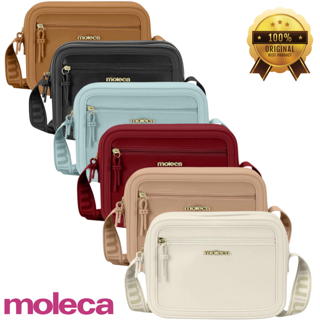 Bolsa Feminina Transversal Moleca 50048 Alça Ombro Ajustável Quadrada Casual Tiracolo Média Original — imagem 1