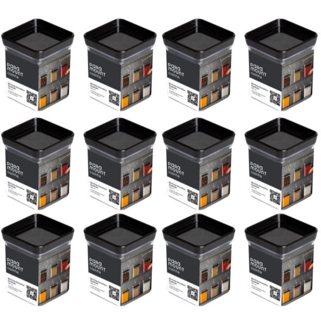 Mini Pote Porta Temperos Lumini Quadrado Black 180 ml