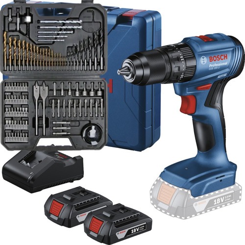 Kit Parafusadeira Furadeira GSB 185 LI + Jogo 103 Peças Bits e Brocas + 2 Baterias 2Ah + Maleta em Oferta na Shopee