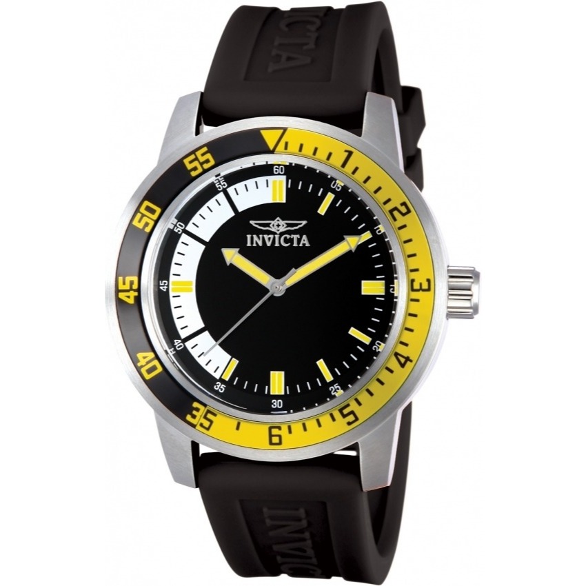 Relógio De Pulso Invicta 12846 Com Pulseira De Silicone Preto Relógio Original Importado