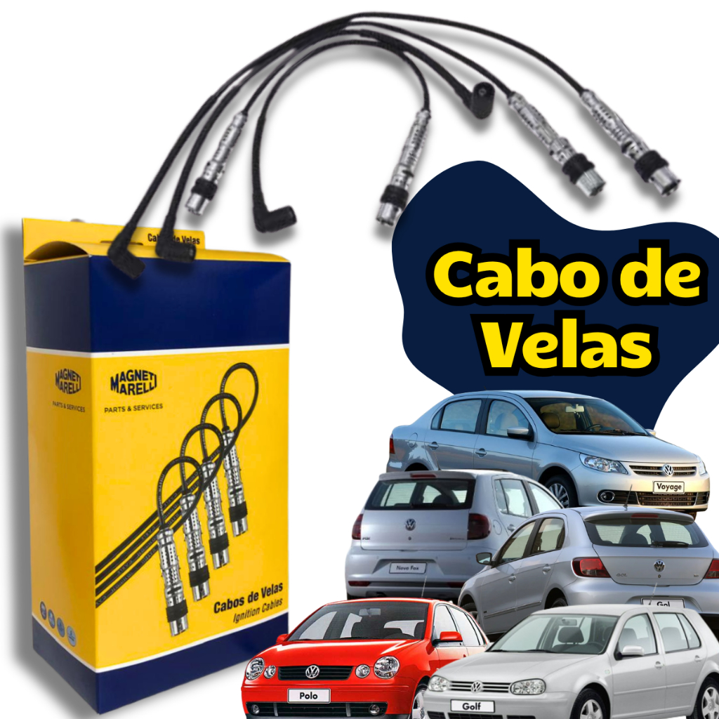 Cabo Vela Vw Fox Polo Ea111 1.6 8V 2003 A 2014 Magn Marelli em Oferta na Shopee