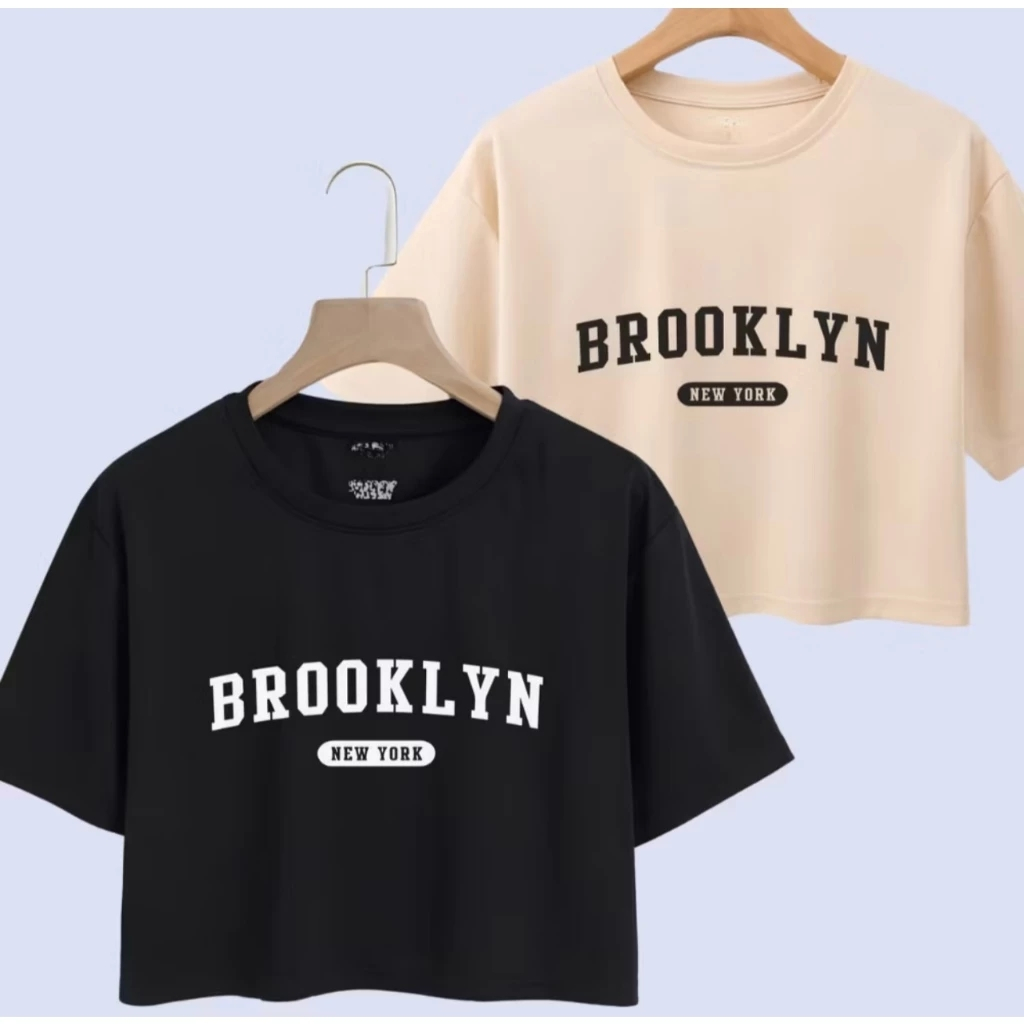 Kit2 Crooped Feminino Casual Algodão100% Moda Versatil Brooklyn New York