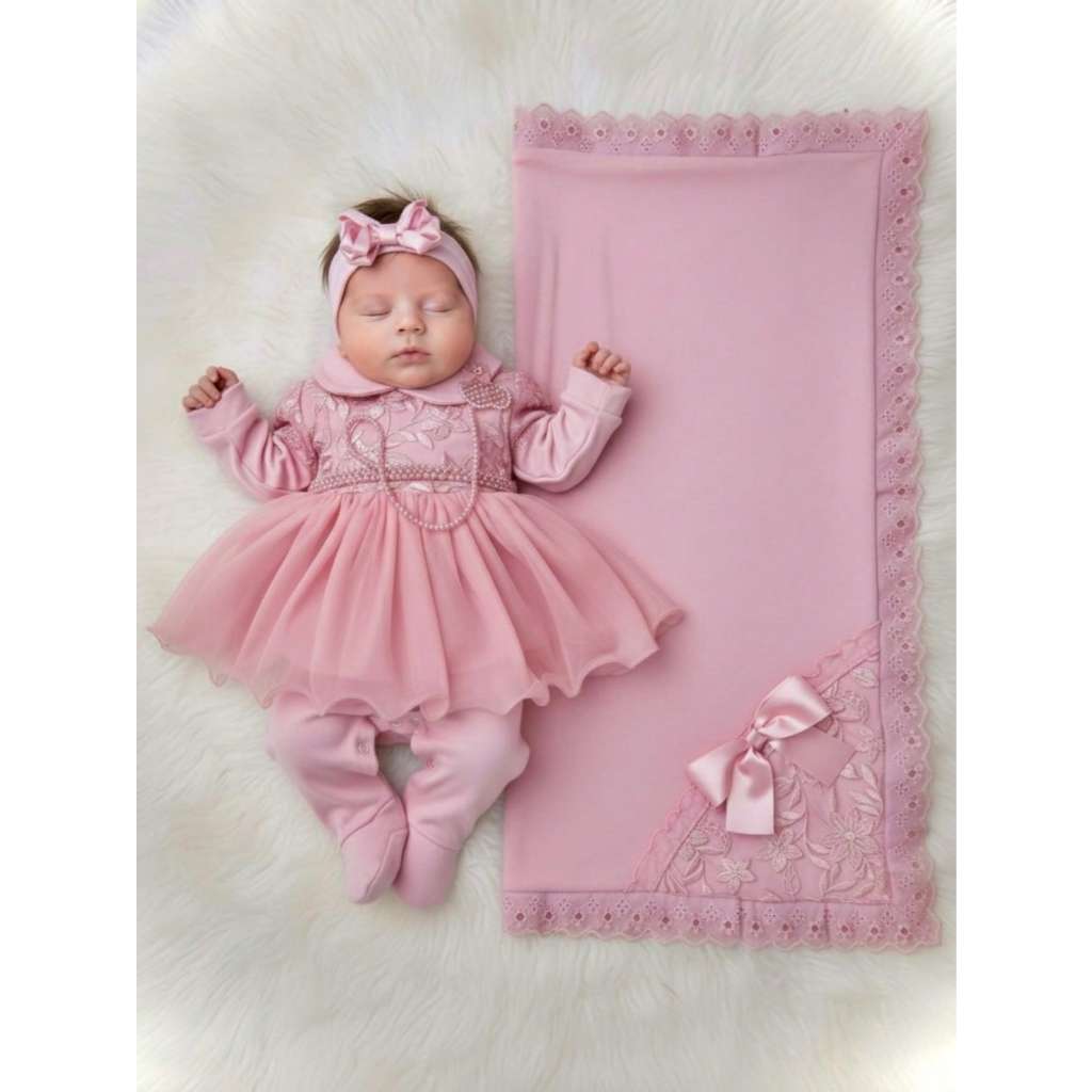 Saída de Maternidade Super Luxo Suedine - Kit 5 itens - 100% algodão - Inverno ou Verão em Oferta na Shopee