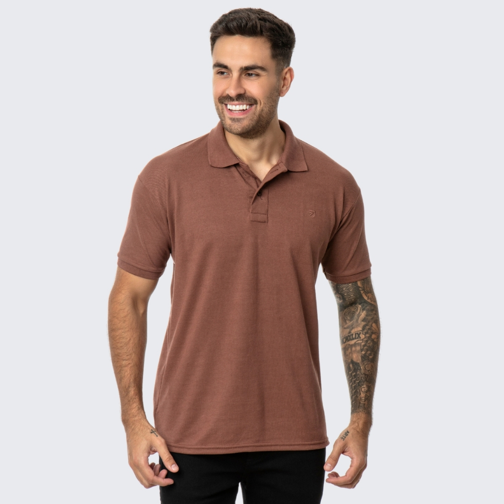 Camisa Polo Piquet Masculina Algodão em Oferta na Shopee