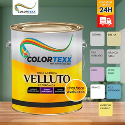 Tinta Acrilica Economica Fosco Aveludado Anti Mofo Parede 3,6 Litros Escolha A Cor Colortexx Velluto