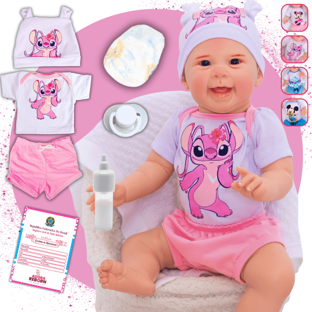 Bebê Reborn Boneca Realista Angel Em Silicone Pode Dar Banho Envio Imediato